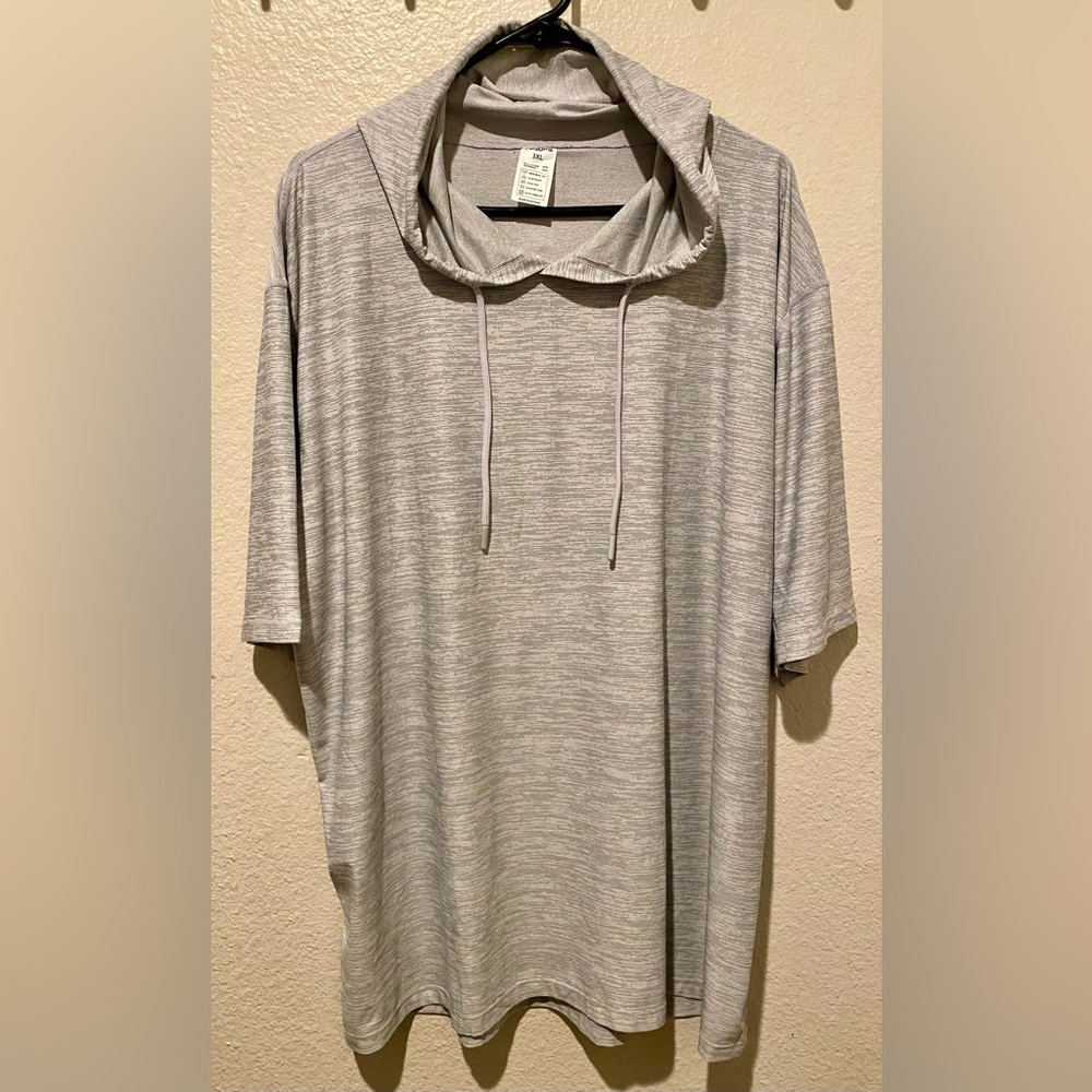 DEVOPS Men's Lightweight Short-Sleeve Hoodie - Grey NWOT
